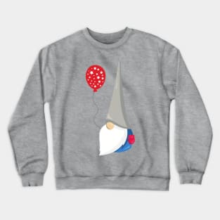 Fourth Of July, Independence Day, Cute Gnome Crewneck Sweatshirt